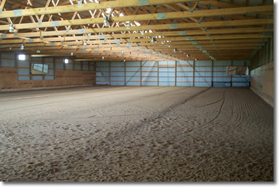 Huge indoor riding arena